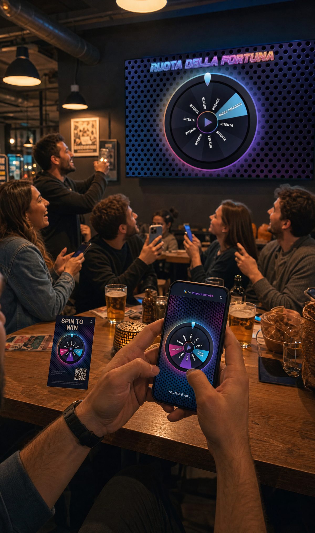 Clienti che giocano al pub con OnStage